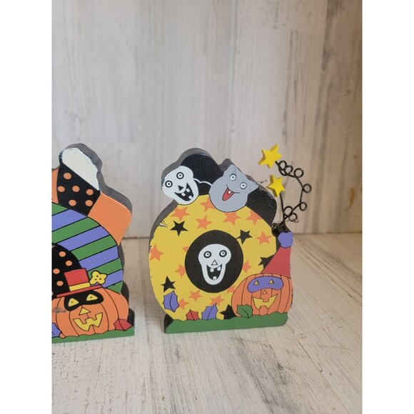 Rustic vintage BOO Halloween letter block set - Picture 4 of 6